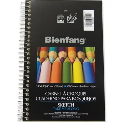 Bienfang® Sketchbook, 8 1/2" x 5 1/2", 100 Sheets (200 Pages), White