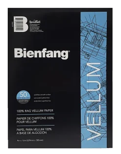 Bienfang® Vellum Drafting Pad, 9" x 11 3/4", 25 Sheets, White