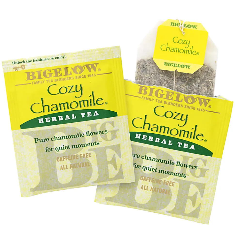 Bigelow Cozy Chamomile Tea Bags, 1.5 Oz, Box Of 100 Tea Bags