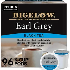 Bigelow Earl Grey Tea Keurig Single Serve K-Cup Pods, 24 Pods Per Pack, Case Of 4 Packs