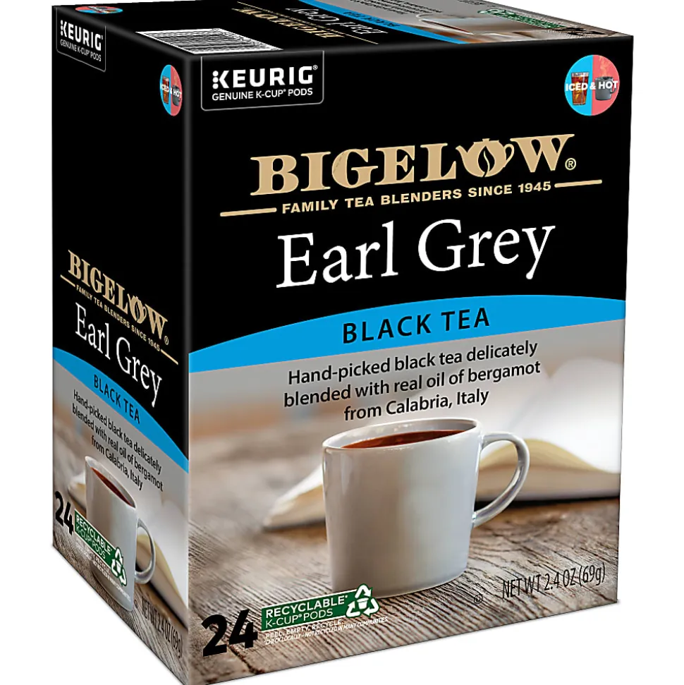 Bigelow Earl Grey Tea Keurig Single Serve K-Cup Pods, 24 Pods Per Pack, Case Of 4 Packs