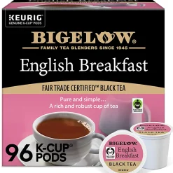 Bigelow® English Breakfast Tea Keurig Single-Serve K-Cup Pods, 96 Count (4 Boxes of 24)
