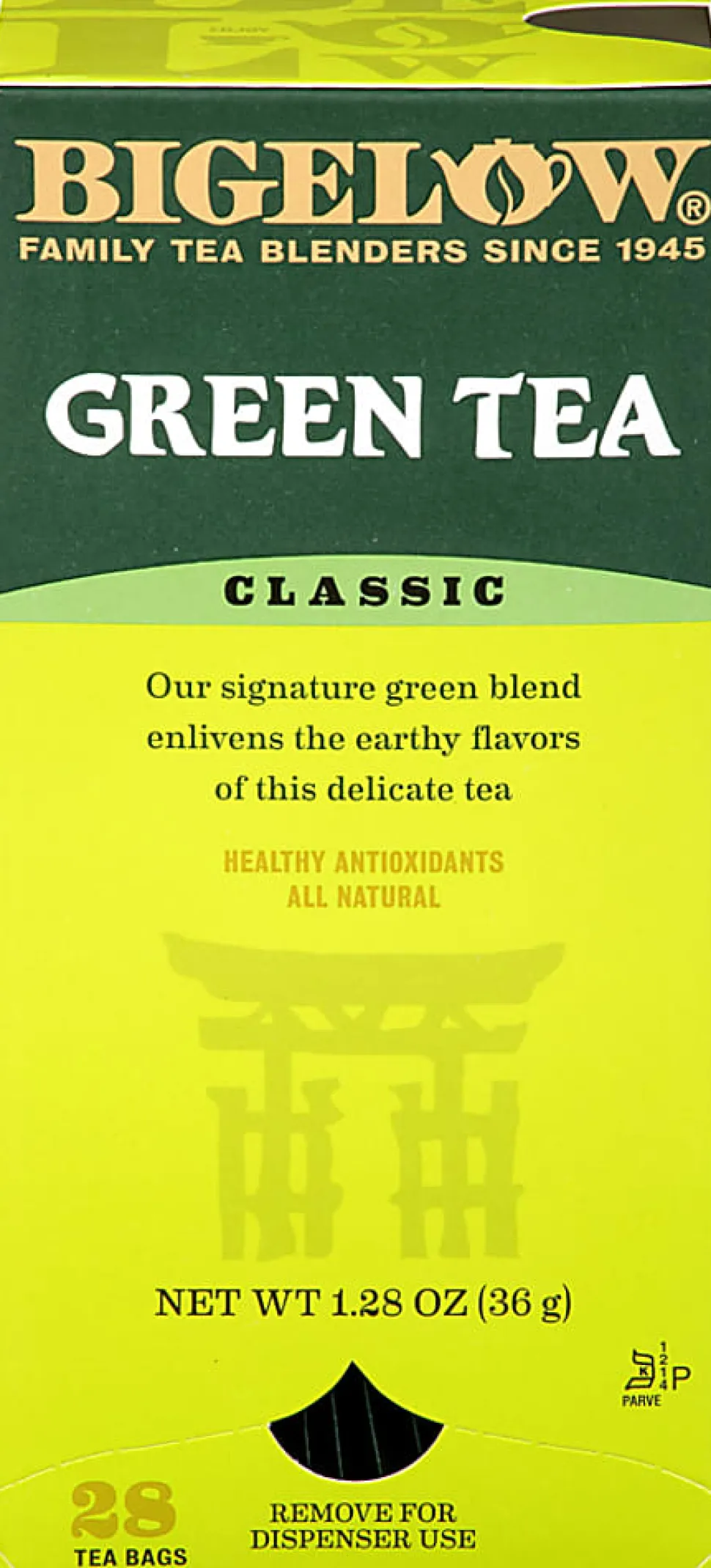 Bigelow® Green Tea Bags, Box Of 28 Bags