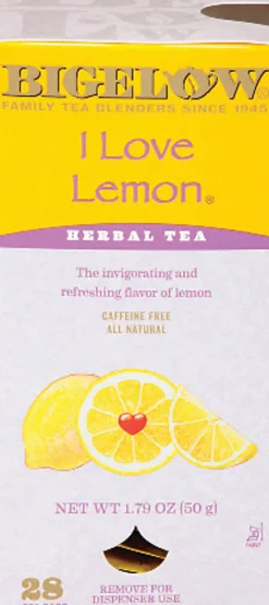 Bigelow® I Love Lemon Tea Bags, Box Of 28
