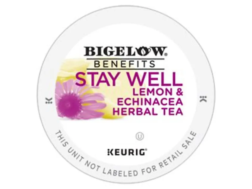 Bigelow Stay Well Herbal Tea Keurig Single Serve K-Cup Pods, 22 Pods Per Pack, Case Of 4 Packs