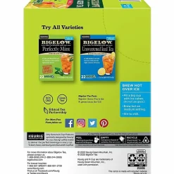 Bigelow Tropical Iced Green Tea K-Cup Pods, 0.10 Oz, Pack Of 22 Pods