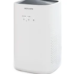 Bionaire 360 True HEPA 3-Stage Filtration Air Purifier With Timer And Nightlight, 155 Sq. Ft. Coverage, 8-1/4” x 12-3/4”