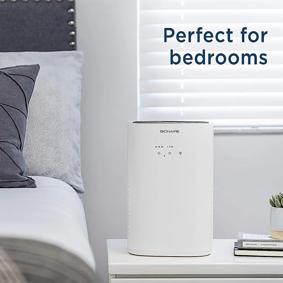 Bionaire 360 True HEPA 3-Stage Filtration Air Purifier With Timer And Nightlight, 155 Sq. Ft. Coverage, 8-1/4” x 12-3/4”