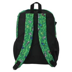 Bioworld Minecraft 6-Piece Backpack Set, Green, Total Qty 1