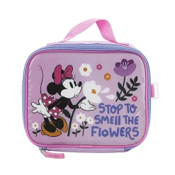 Bioworld Minnie Mouse Backpack With Lunch Bag, Utility Case, Key Chain, Water Bottle And Carabiner, Multicolor