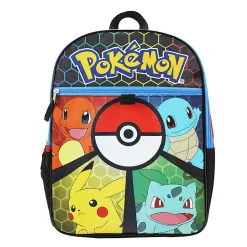 Bioworld Pokémon Starter Characters 5-Piece Backpack Set, Red