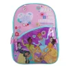 Bioworld Princess Backpack With Removable Coin Purse/Printed Water Bottle/Key Chain/Lunch Bag, Multicolor