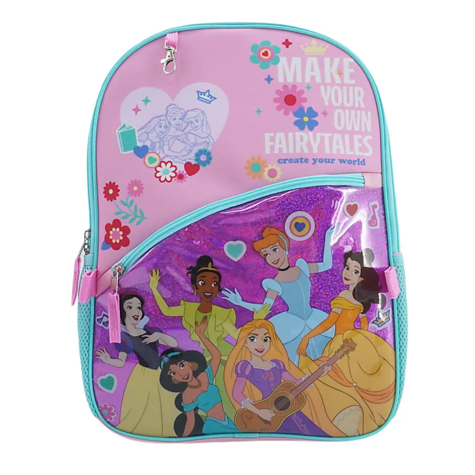 Bioworld Princess Backpack With Removable Coin Purse/Printed Water Bottle/Key Chain/Lunch Bag, Multicolor