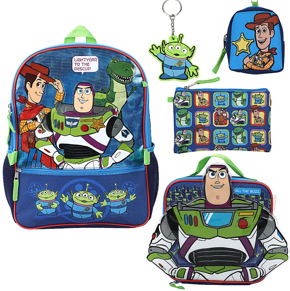 Bioworld Toy Story 5-Piece Backpack Set, Blue, Total Qty 1