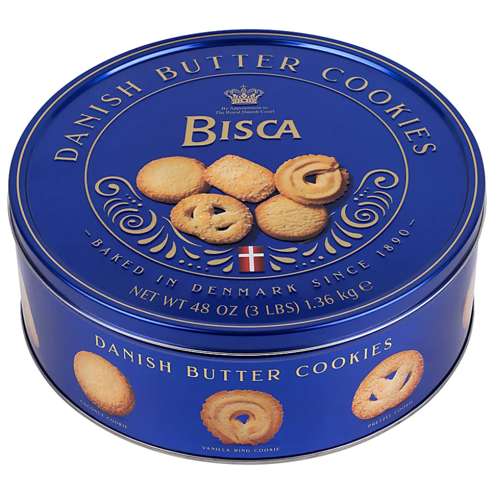 Bisca Danish Butter Cookie Tin, 3 Lb