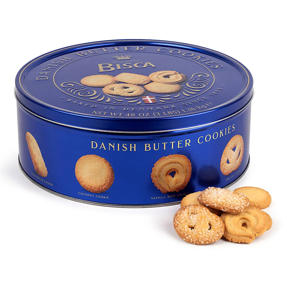 Bisca Danish Butter Cookie Tin, 3 Lb