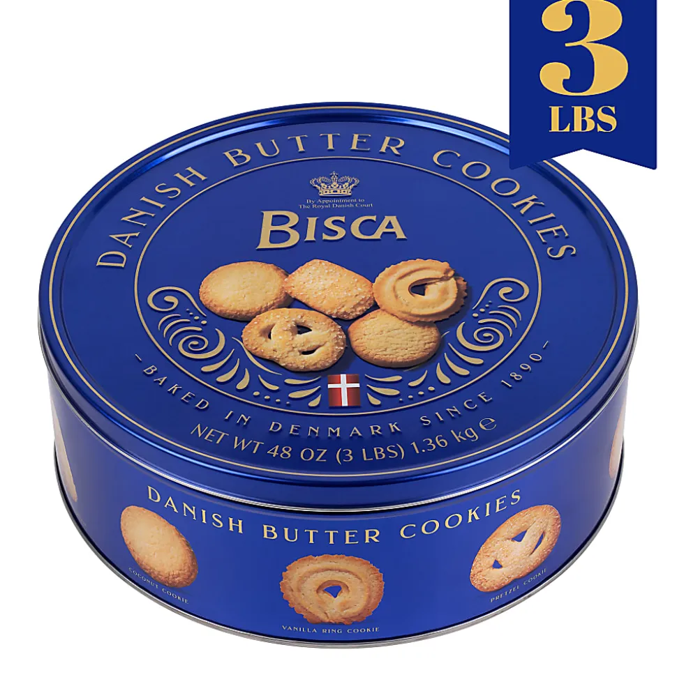 Bisca Danish Butter Cookie Tin, 3 Lb