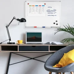 Bi silque Ayda Magnetic Dry-Erase Porcelain Whiteboard, 18