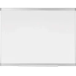 Bi-silque Ayda Porcelain Magnetic Dry-Erase Board, 24" x 36", White, Aluminum Frame