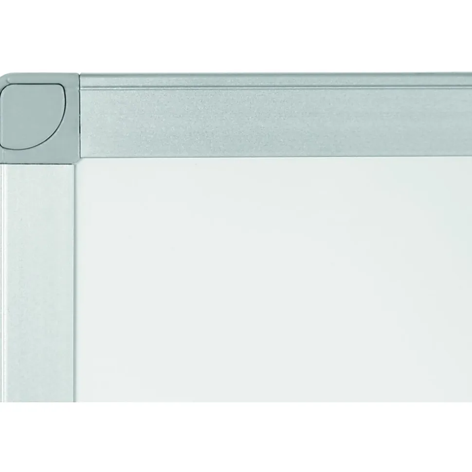 Bi-silque Ayda Porcelain Magnetic Dry-Erase Board, 24" x 36", White, Aluminum Frame