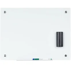 Bi-silque Magnetic Glass Dry Erase Board - 36