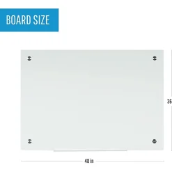Bi-silque Magnetic Glass Dry Erase Board - 36