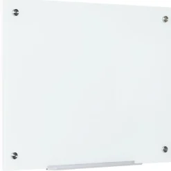 Bi-silque Magnetic Glass Dry Erase Board - 24" (2 ft) Width x 36" (3 ft) Height - White Glass Surface - Rectangle - Horizontal/Vertical - 1 Each