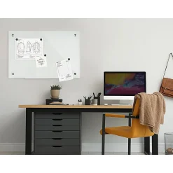 Bi-silque Magnetic Glass Dry Erase Board - 48