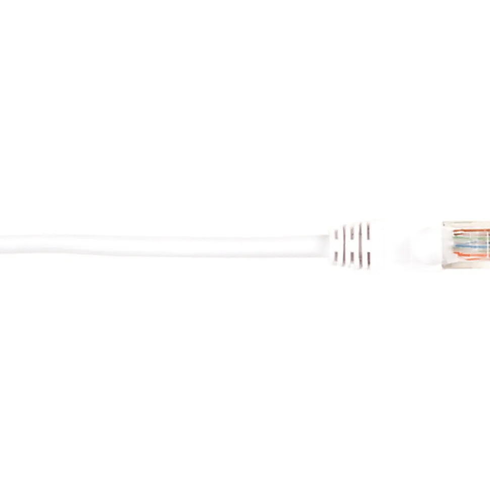 Black Box CAT5e Value Line Patch Cable, Stranded, White, 10-ft. (3.0-m), CAT5EPC010WH