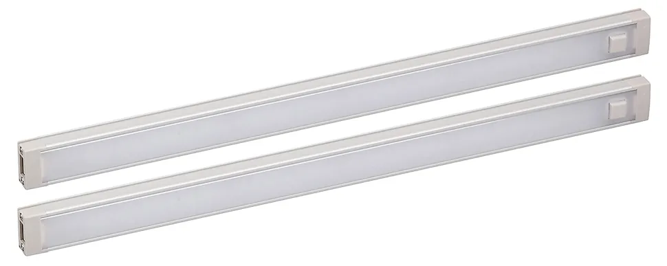 Black+Decker 2-Bar Under-Cabinet LED Lighting Kit, 12", Natural Daylight