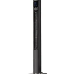Black+Decker BFTR146 46-Inch Oscillating Tower Fan with Remote - 3 Speed - Variable Oscillation, Air Circulation, LED Display, Timer - Charcoal Gray