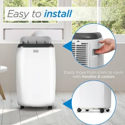 BLACK+DECKER 10,000 BTU Portable Air Conditioner with Remote Control, White