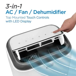BLACK+DECKER 10,000 BTU Portable Air Conditioner with Remote Control, White