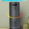 Black+Decker Ceramic Oscillating 1,500W Tower Heater With Remote Control, 15-13/16”H x 6”W x 6-1/8”D, Black