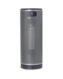 Black+Decker Ceramic Oscillating 1,500W Tower Heater With Remote Control, 15-13/16”H x 6”W x 6-1/8”D, Black