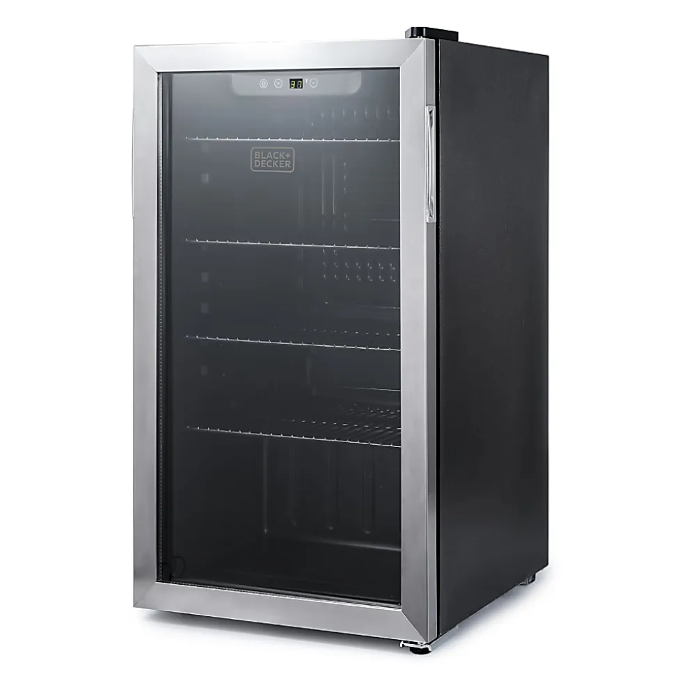 Black+Decker 3.3 Cu. Ft. Beverage Cooler, Black