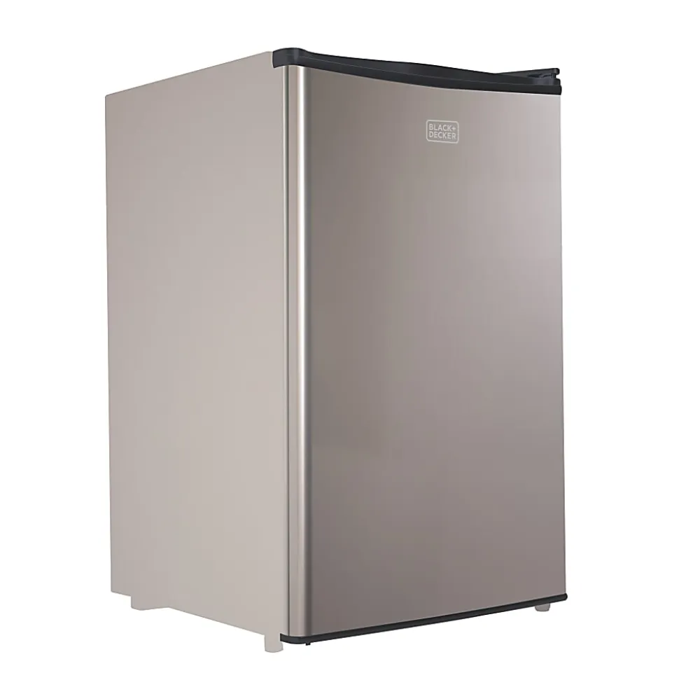 Black+Decker 4.3 Cu. Ft. Compact Refrigerator, Silver
