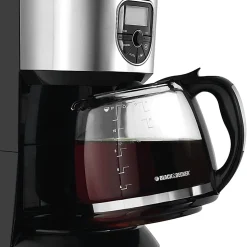 Black+Decker 12-Cup Programmable Coffee Maker, Black/Silver