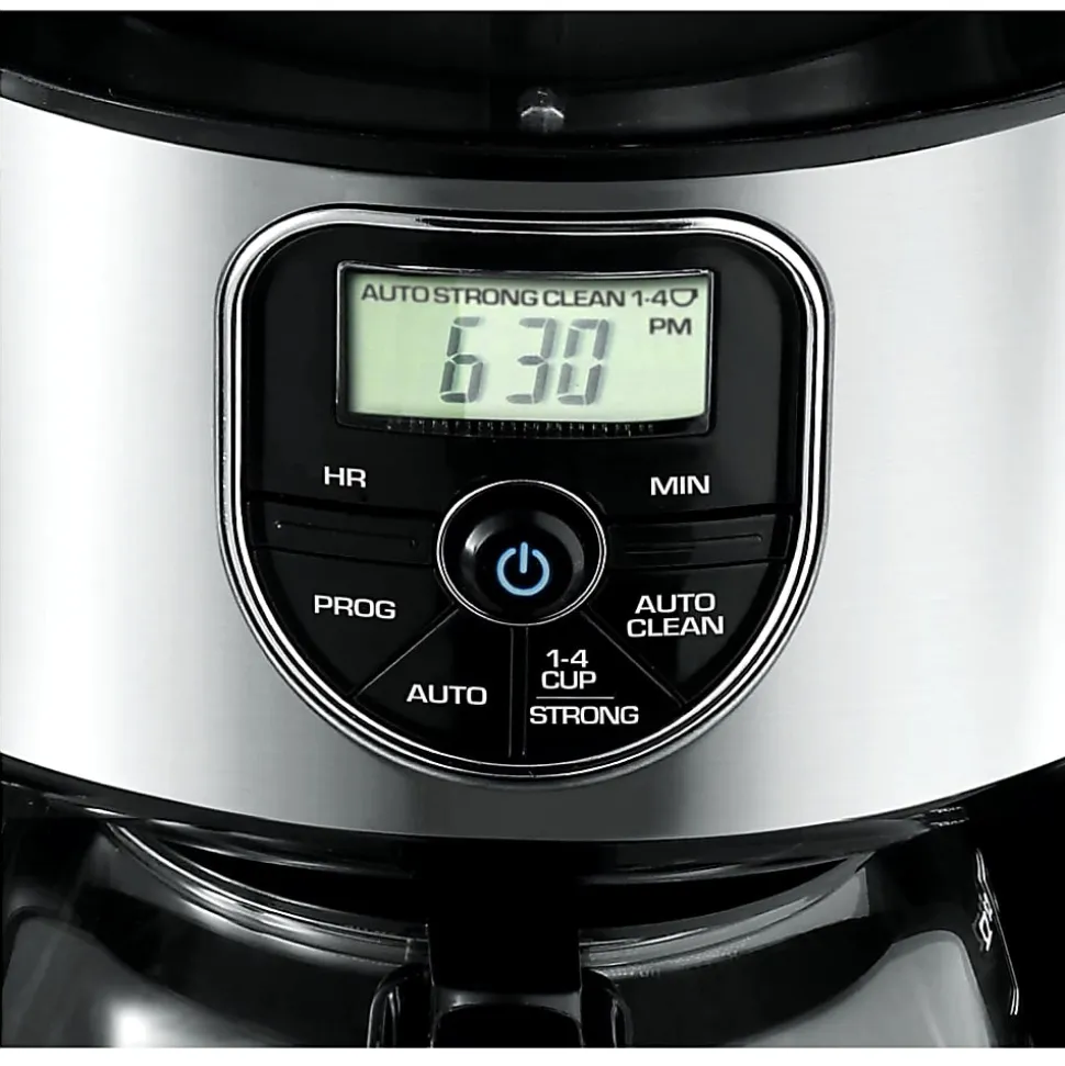Black+Decker 12-Cup Programmable Coffee Maker, Black/Silver