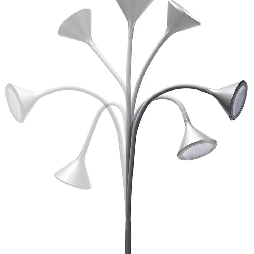 BLACK+DECKER LED Minimalist Floor Lamp, 58"H, Gray