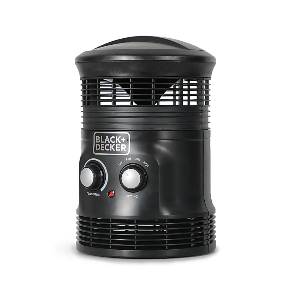 Black+Decker 360° Personal Portable Space Heater, 12-1/16"H x 7-7/8"W x 8-1/8"D