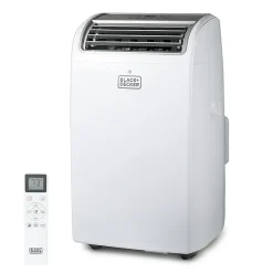 BLACK+DECKER Portable Air Conditioner 10,200 BTU DOE (14,000 BTU ASHRAE 128) with 12,000 BTU Heating for Rooms Up To 700 Sq. Ft., White