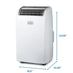 BLACK+DECKER Portable Air Conditioner 10,200 BTU DOE (14,000 BTU ASHRAE 128) with 12,000 BTU Heating for Rooms Up To 700 Sq. Ft., White