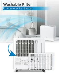 BLACK+DECKER Portable Dehumidifier, 36 Pint, Up To 3,000 Sq. Ft. Coverage, 10.56-Pint Bucket, White, Total Quantity 1