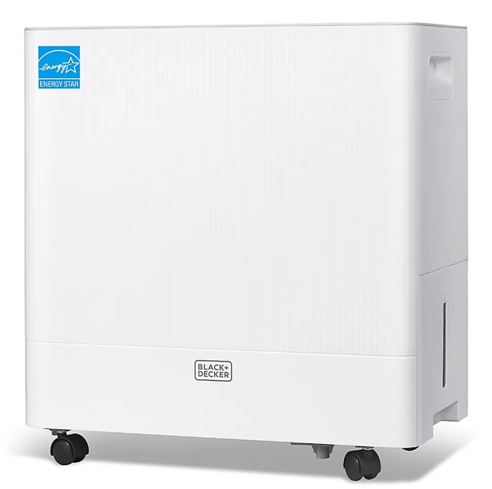 BLACK+DECKER Portable Dehumidifier, 36 Pint, Up To 3,000 Sq. Ft. Coverage, 10.56-Pint Bucket, White, Total Quantity 1