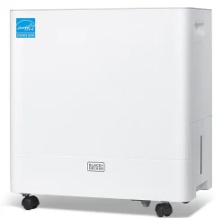 BLACK+DECKER Portable Dehumidifier, 50 Pint, Up To 4,500 Sq. Ft. Coverage, 12.68-Pint Bucket, White, Total Quantity 1