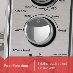 Black+Decker 4-Slice Toaster Oven, Silver, Total Qty 1