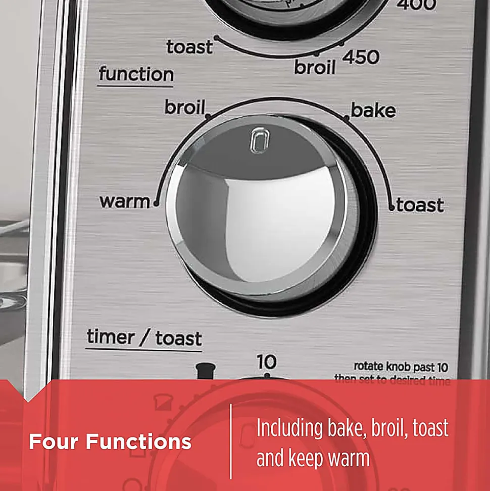 Black+Decker 4-Slice Toaster Oven, Silver, Total Qty 1