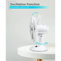 BLACK+DECKER 3-Speed Oscillating Portable Table Fan, 18-5/16