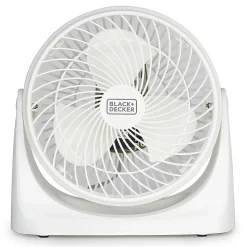 Black+Decker 3-Speed Portable Turbo Table Fan With Adjustable Tilt, 10-15/16”H x 6-1/8”W x 10-3/4”D, White